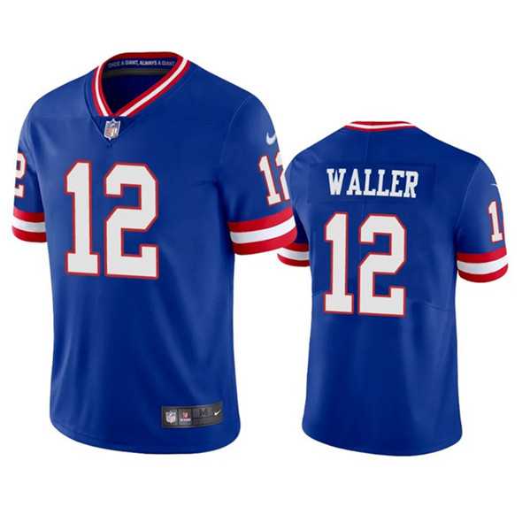 Men & Women & Youth New York Giants #12 Darren Waller Blue Classic Stitched Jersey